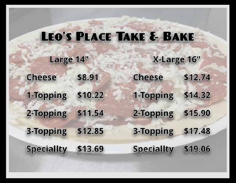 Leo's Place Restaurants Menu image 6